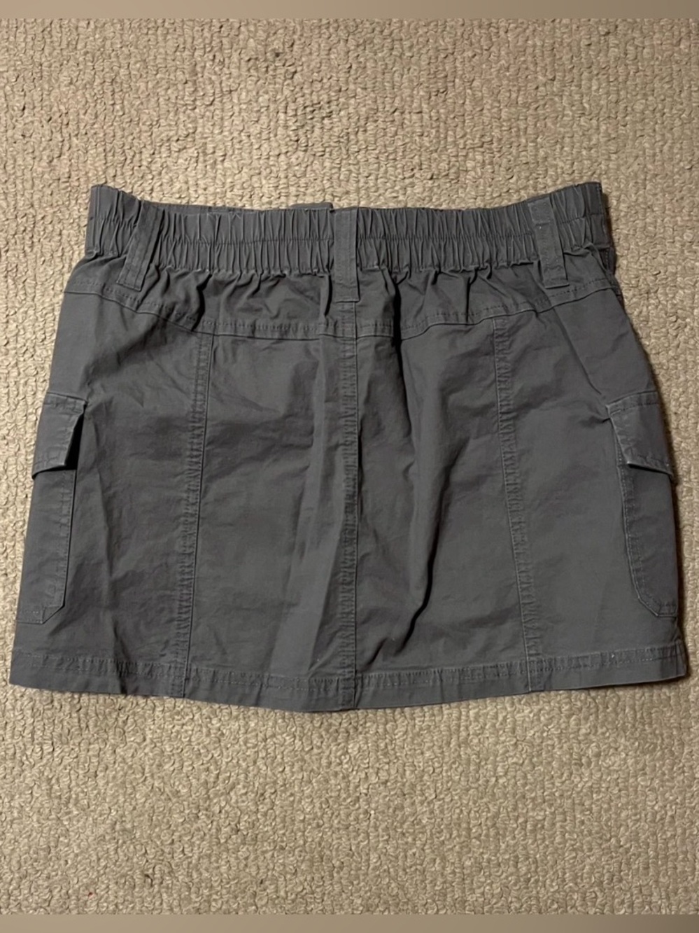 Grey Cargo Pocket Mini Skirt - Picture 3 of 4